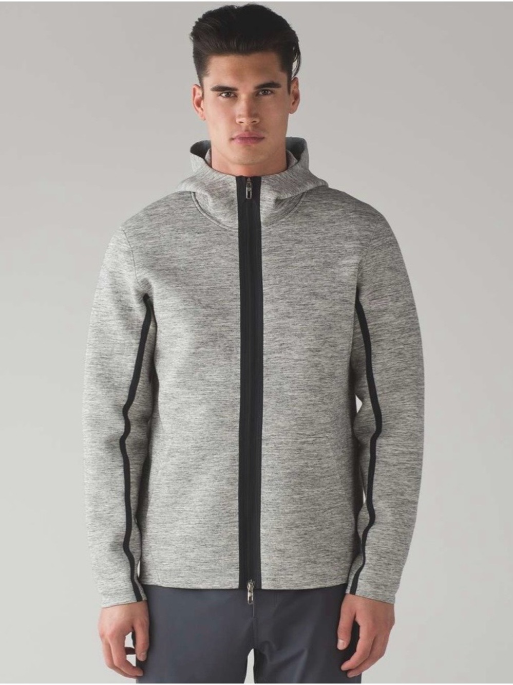 Lululemon Stratum Hoodie Heathered Space Dyed Medium Grey Men’s Size L